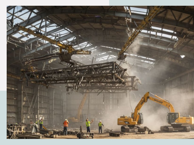 Демонтаж ангаров в Пушкине от 649 руб. за м²